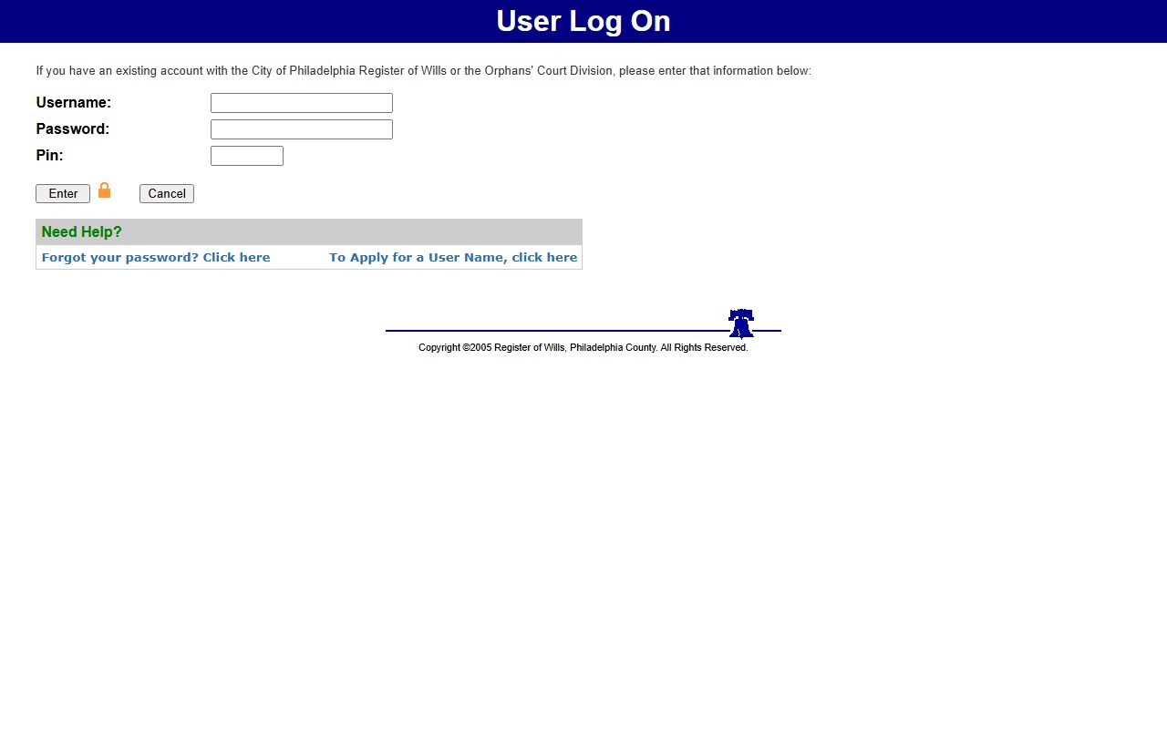 Philadelphia County Register of Wills probate attorney online system
