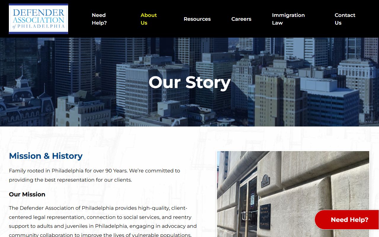 Defender Association of Philadelphia history and indigent defense role